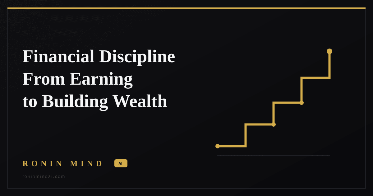 Ascending golden staircase line on a near-black background